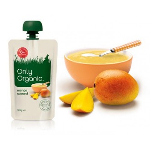 Only Organic Baby Food 6+ Months Mango Custard 120g New Zealand